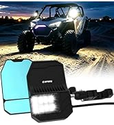 Amazon.com: Xprite UTV Side View Mirrors Aluminum w/LED Spot Light